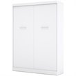 Bestar Nebula 2-Piece Modern Wood Queen Wall Bed Set in White and Gray