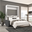 Bestar Pur Full Murphy Bed with Sofa (73W) in White