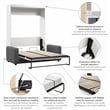 Bestar Pur Full Murphy Bed with Sofa (73W) in White