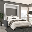 Bestar Pur 2 Piece Queen Wall Bed Set in White and Gray