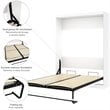 Bestar Pur 4 Piece Queen Wall Bed Set in White and Gray