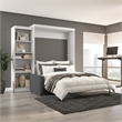 Bestar Pur 3 Piece Queen Wall Bed Set in White and Gray
