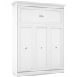 Bestar Versatile Wood Queen Murphy Bed with Sofa & Organizers in White