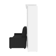 Bestar Versatile Wood Queen Murphy Bed with Sofa & Organizers in White