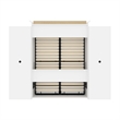 Bestar Versatile Wood Queen Murphy Bed with Sofa & Organizers in White