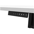 Bestar Pro-Vega L Shaped Adjustable Standing Desk in White and Black