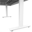Bestar Pro-Vega L Shaped Adjustable Standing Desk in White and Black