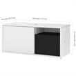 Bestar Pro-Vega L Shaped Adjustable Standing Desk with Credenza in White