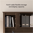 Logan U or L Shaped Desk with Hutch in Antigua - Engineered Wood