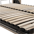 Cielo 60W Full Murphy Bed in Bark Gray and White - Engineered Wood