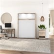 Cielo 60W Full Murphy Bed in Bark Gray and White - Engineered Wood