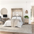 Cielo 60W Full Murphy Bed in Bark Gray and White - Engineered Wood