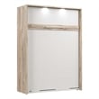 Cielo 60W Full Murphy Bed in Bark Gray and White - Engineered Wood