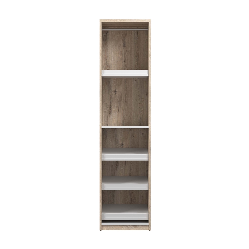 Cielo 20W Closet Organizer in Rustic Brown and White - Engineered Wood