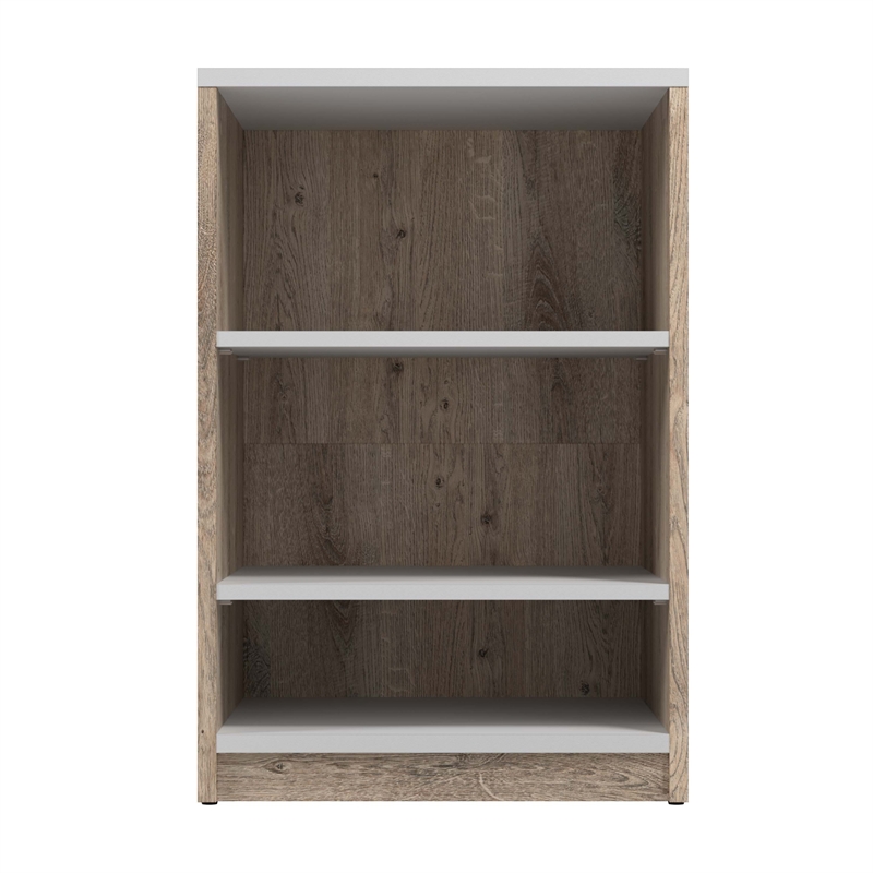 Cielo 20W Nightstand in Rustic Brown and White - Engineered Wood