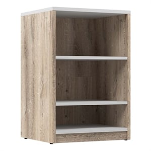 Cielo 20W Nightstand in Rustic Brown and White - Engineered Wood
