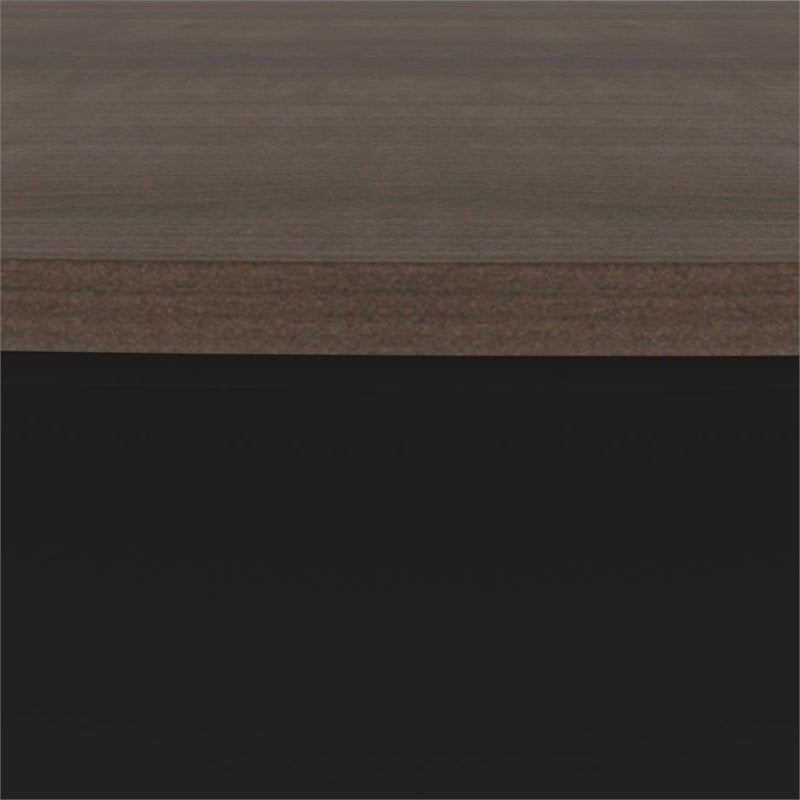 Bestar Connexion Bowfront Writing Desk in Antigua and Black