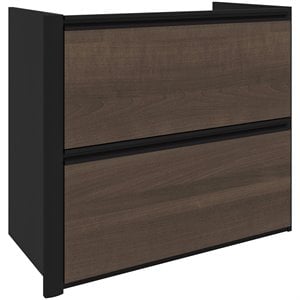 bestar connexion 2 drawer add on lateral file cabinet in antigua and black