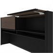 Bestar Connexion 5 Piece L Shaped Computer Desk with Hutch in Antigua and Black