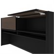 Bestar Connexion 5 Piece L Shaped Computer Desk with Hutch in Antigua and Black
