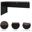 Bestar Connexion 5 Piece L Shaped Office Set in Antigua and Black