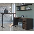 Bestar Connexion 2 Piece Standing Desk Set in Antigua and Black