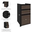 Bestar Connexion 3 Piece Standing Desk Set in Antigua and Black