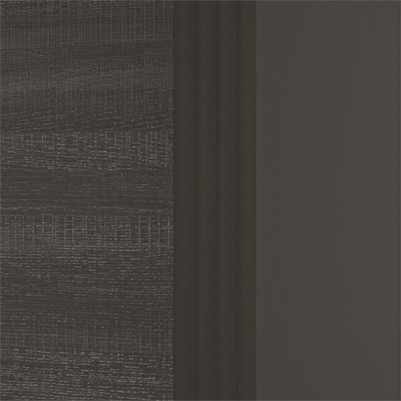 Bestar Prestige Plus Executive Writing Desk in Bark Gray and Slate