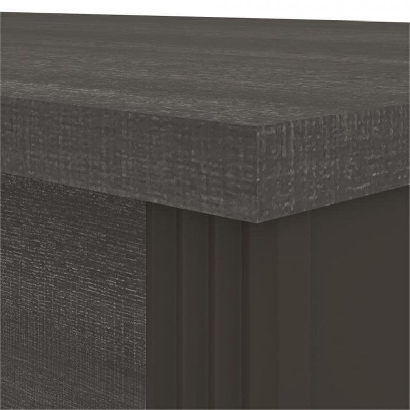 Bestar Prestige Plus Executive Writing Desk in Bark Gray and Slate