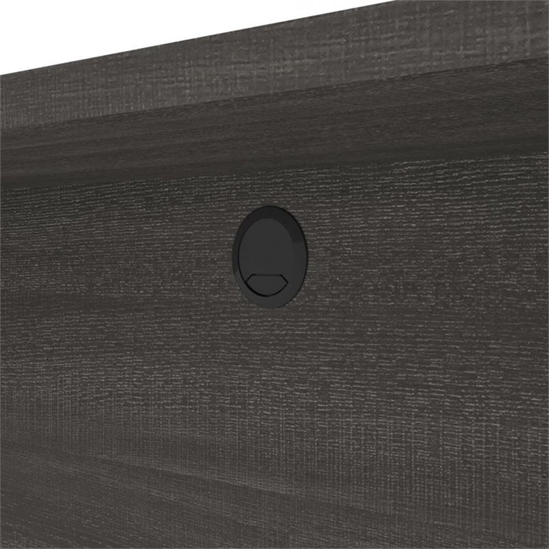 Bestar Prestige Plus Executive Writing Desk in Bark Gray and Slate