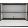 Bestar Norma 2 Door Desk Hutch in Walnut Gray and White