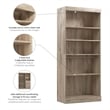 Bestar Pur 36W Closet Organizer in Rustic Brown - Engineered Wood
