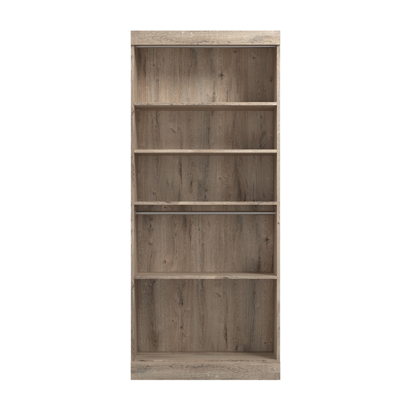 Bestar Pur 36W Closet Organizer in Rustic Brown - Engineered Wood