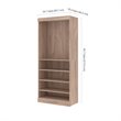 Bestar Pur 36W Closet Organizer in Rustic Brown - Engineered Wood