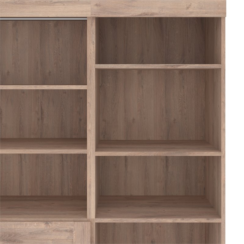 Bestar Pur 25W Closet Organizer in Rustic Brown - Engineered Wood