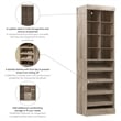 Bestar Pur 25W Closet Shoe Organizer in Rustic Brown - Engineered Wood