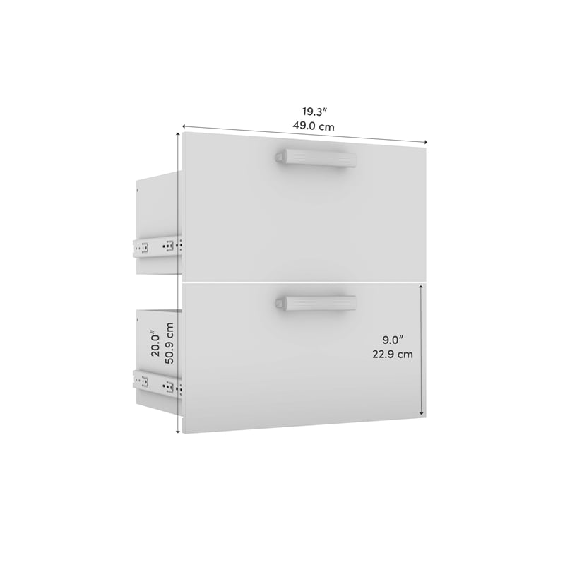 Cielo 2 Drawer Set for 20W Closet Organizer in Rustic Brown - Engineered Wood