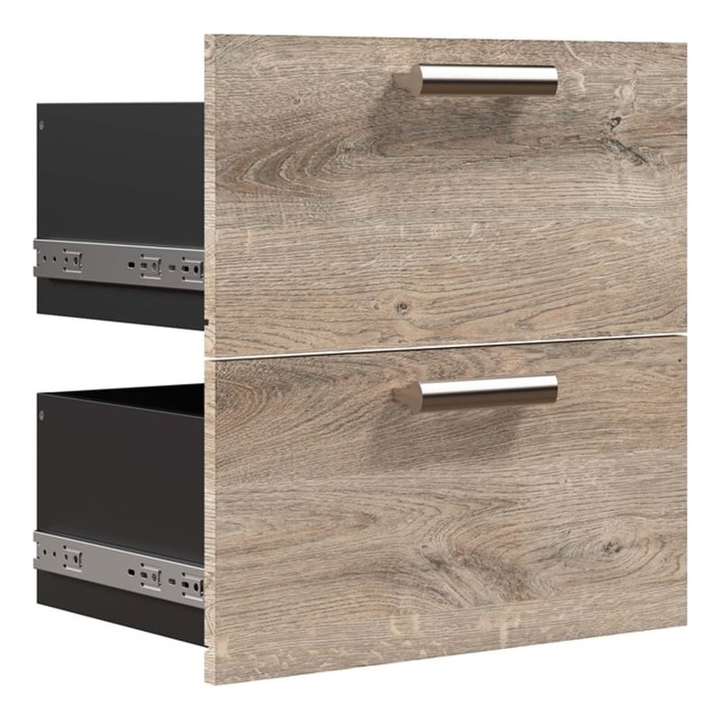 Cielo 2 Drawer Set for 20W Closet Organizer in Rustic Brown - Engineered Wood