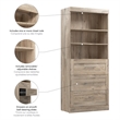 Bestar Pur 36W Closet Organizer with Drawers in Rustic Brown - Engineered Wood