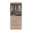Bestar Pur 36W Closet Organizer with Drawers in Rustic Brown - Engineered Wood