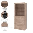 Bestar Pur 36W Closet Organizer with Drawers in Rustic Brown - Engineered Wood