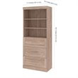 Bestar Pur 36W Closet Organizer with Drawers in Rustic Brown - Engineered Wood