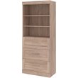 Bestar Pur 36W Closet Organizer with Drawers in Rustic Brown - Engineered Wood