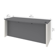 Bestar Connexion Executive Desk in Slate and Sandstone
