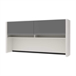 Bestar Connexion Office Credenza Hutch in Slate & Sandstone