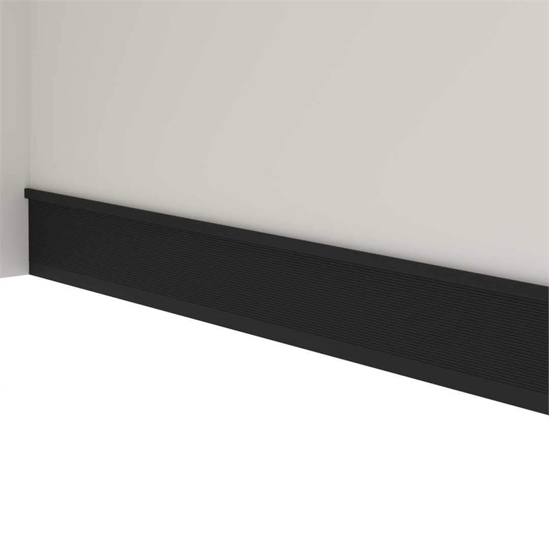 Bestar Connexion Office Credenza Hutch in Slate & Sandstone