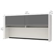 Bestar Connexion Office Credenza Hutch in Slate & Sandstone