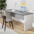 Bestar Connexion Wood Office Credenza in Slate and Sandstone