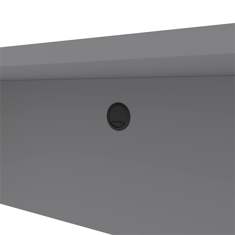 Bestar Connexion Wood Office Credenza in Slate and Sandstone