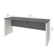 Bestar Connexion Wood Office Credenza in Slate and Sandstone